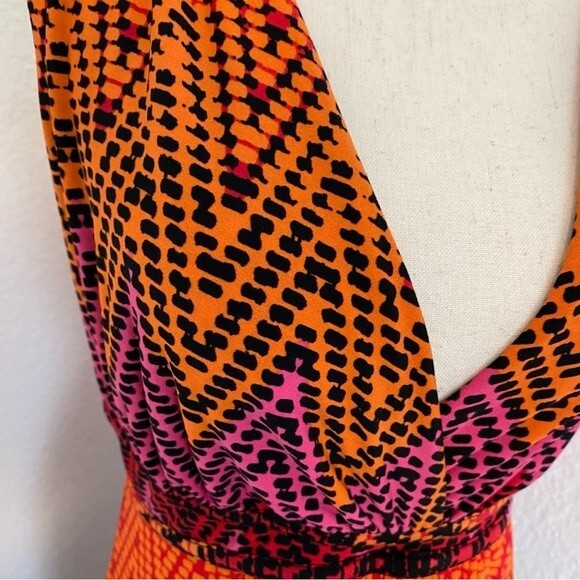 New Directions Maxi V Neck Sleeveless Empire Waist Sundress Cover Up Size L - Picture 5 of 12